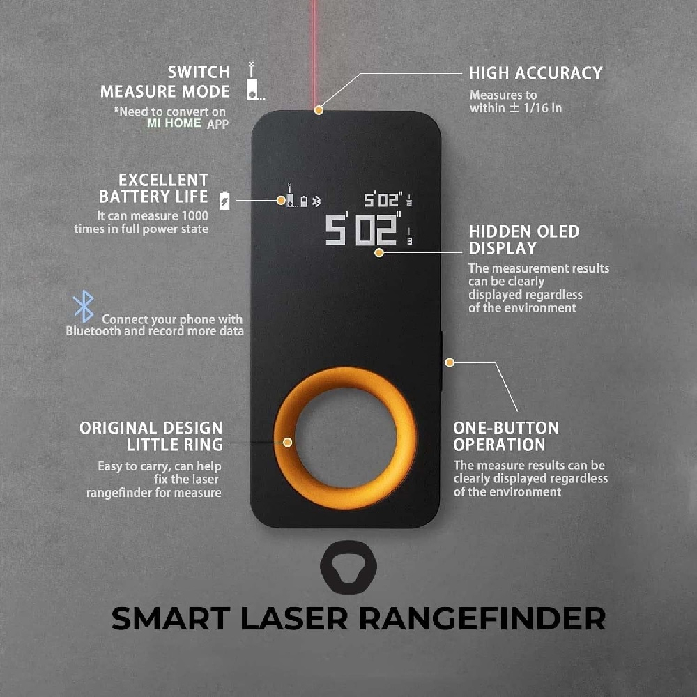 HOTO Smart Laser Measure Rangefinder 30M - Meteran Laser Digital 30M