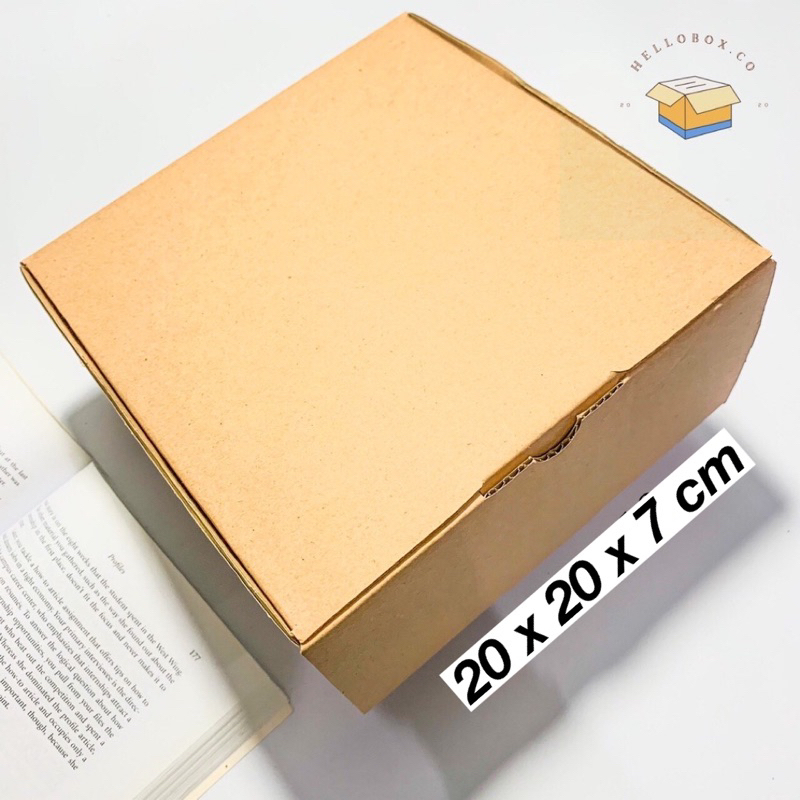

Kardus 20x20x7 cm | Box Die Cut dan Easy Usage | Box Kue Tart | Box Aksesoris | Box Pizza