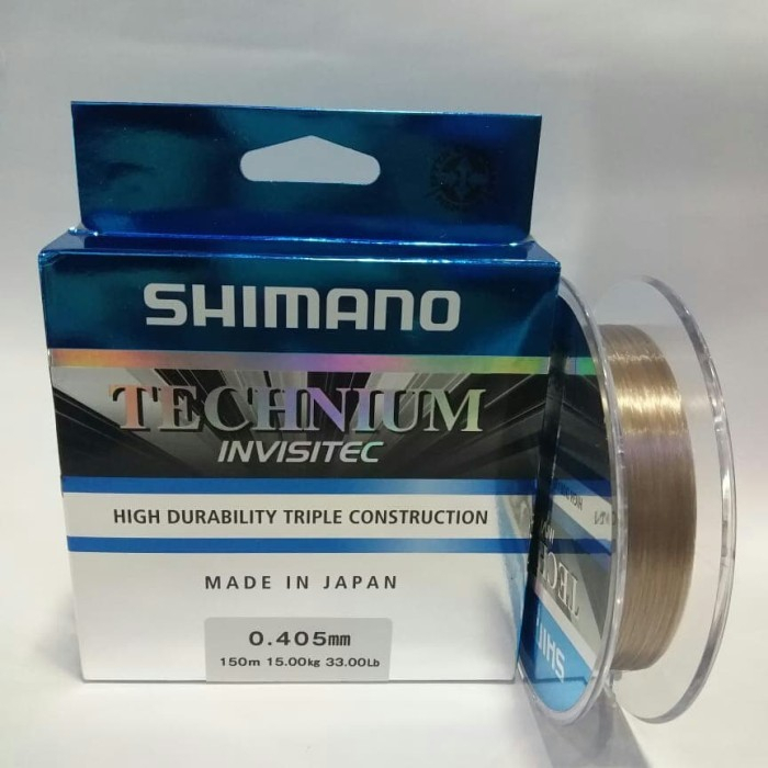 senar pancing shimano technium invisitec 150 m ukuran 0.40 / 30 lb
