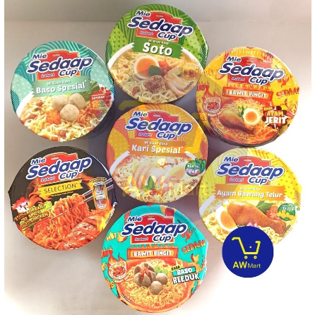 

SEDAAP MIE CUP - ALL VARIAN - RAWIT BINGIT AYAM JERIT BAKSO BLEDUK KOREA , DLL