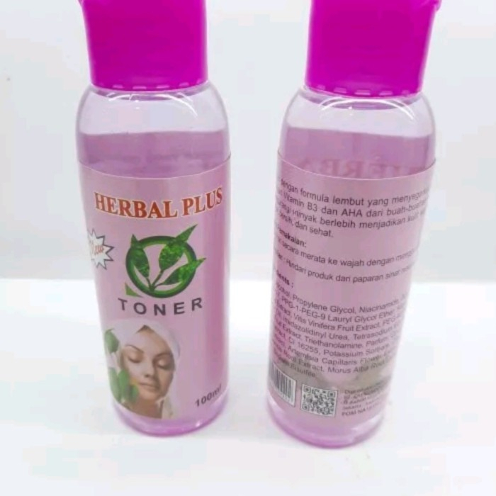 HERBAL PLUS FACE TONER - TONER WAJAH PELEMBAB PENYEGAR PERAWATAN WAJAH