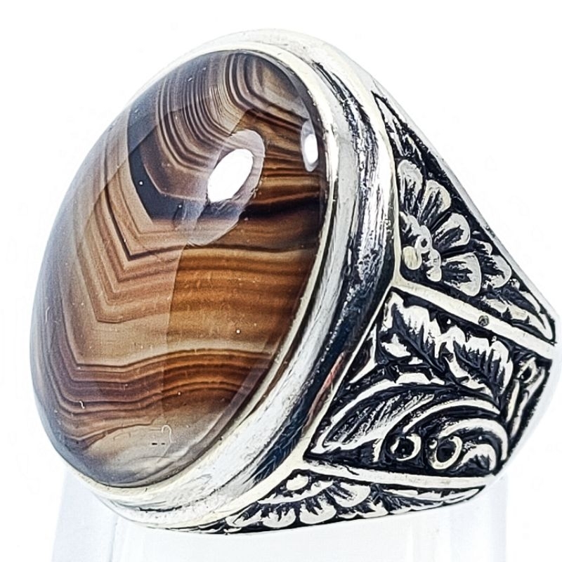 BATU CINCIN JUNJUNG DERAJAT NATURAL PICTURE AGATE KODE 02516