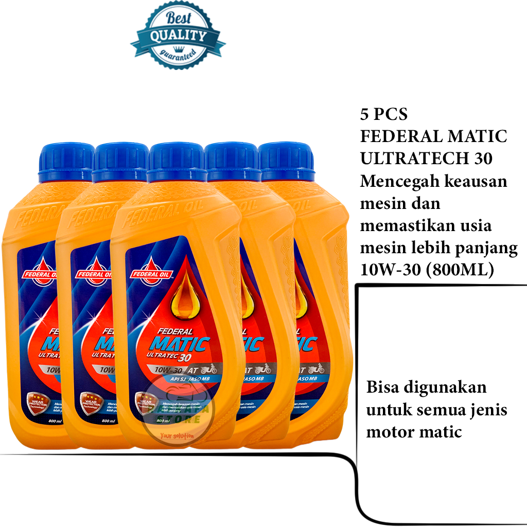 PAKET USAHA-OLI FEDERAL MATIC ULTRATEC 800ML (5PCS)
