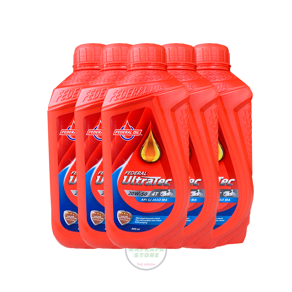 PAKET USAHA-OLI FEDERAL ULTRATECH 4T OLI BEBEK dan SPORT (5PCS)