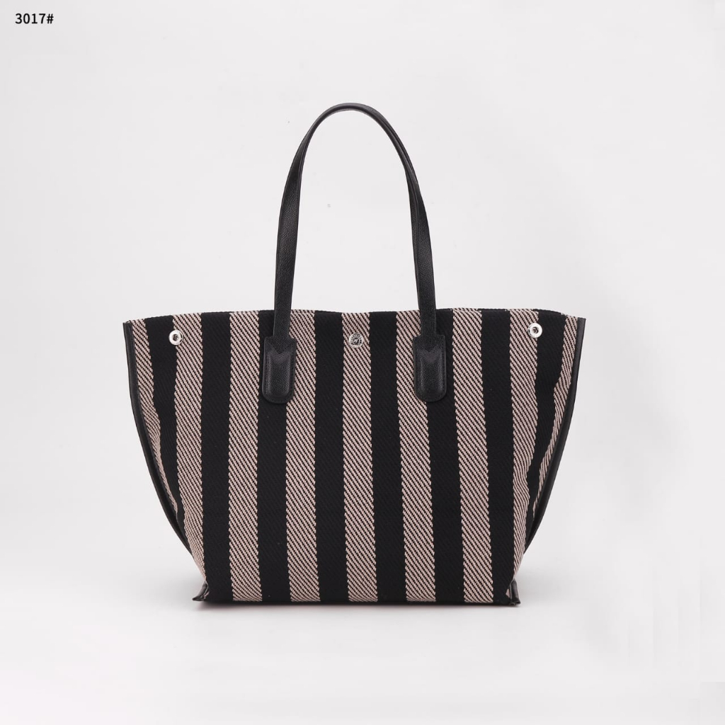 LC Essential Stripe Recycled Cotton Tote Bag's 3017