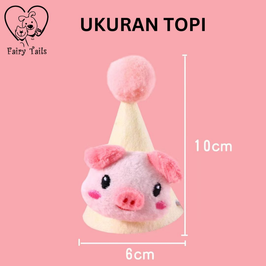 Topi Pesta Ulang Tahun Untuk Anjing dan Kucing Anabul Aksesoris Topi Model Boneka Lucu / Birthday Party Plush Hat Accessories For Pet / Aksesoris Ultah Anabul