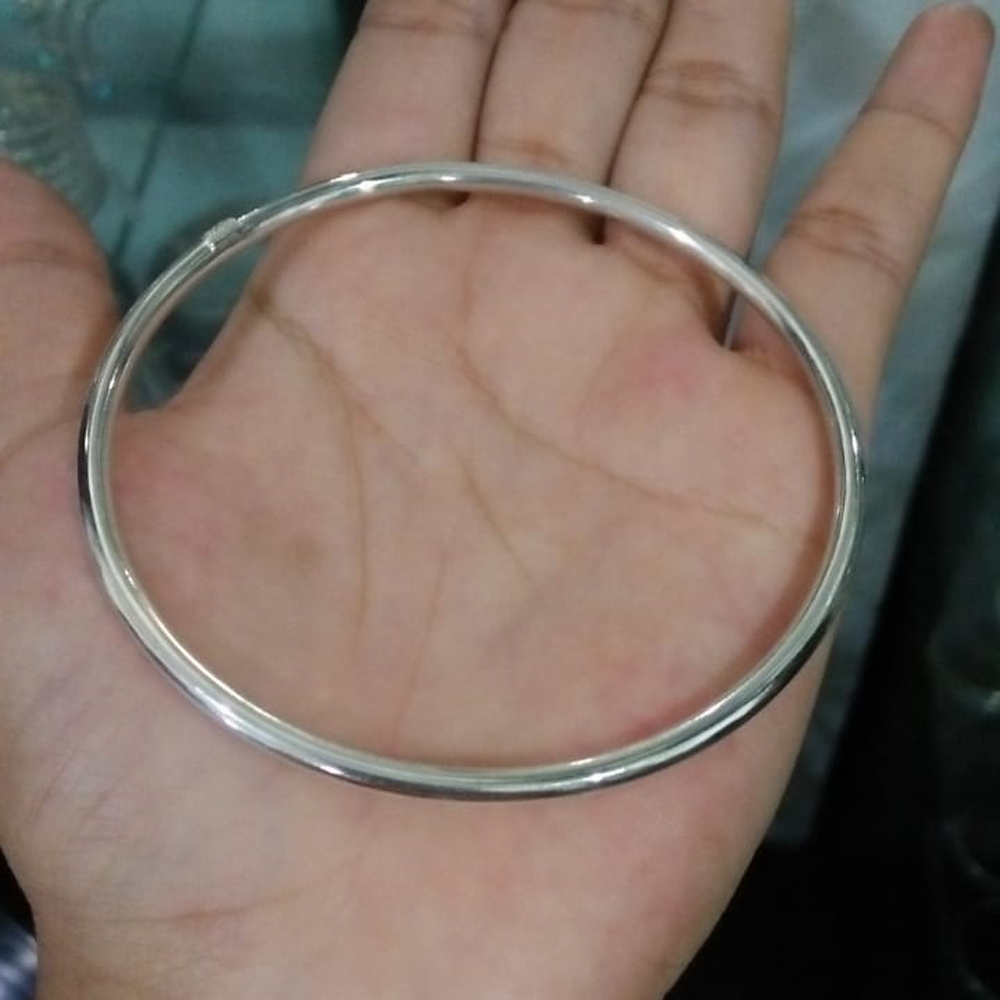 Gelang Bracelet Perak Silver Bali Asli 925 Bulat Polos korea Wanita Pria Elegan Custom Keren
