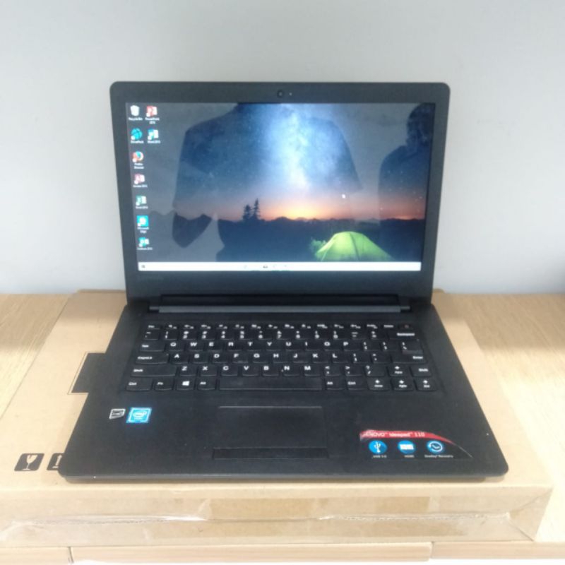 Laptop Lenovo 110, Intel Celeron-N3060, Ram 4/500gb, Hd Graphics, Black BERGARANSI BISA CICILAN