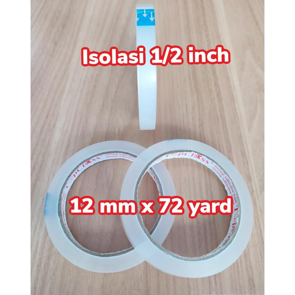 

ISOLASI 1/2 inch (12 mm x 72 Y) SELOTIP BENING PROMO MURAH