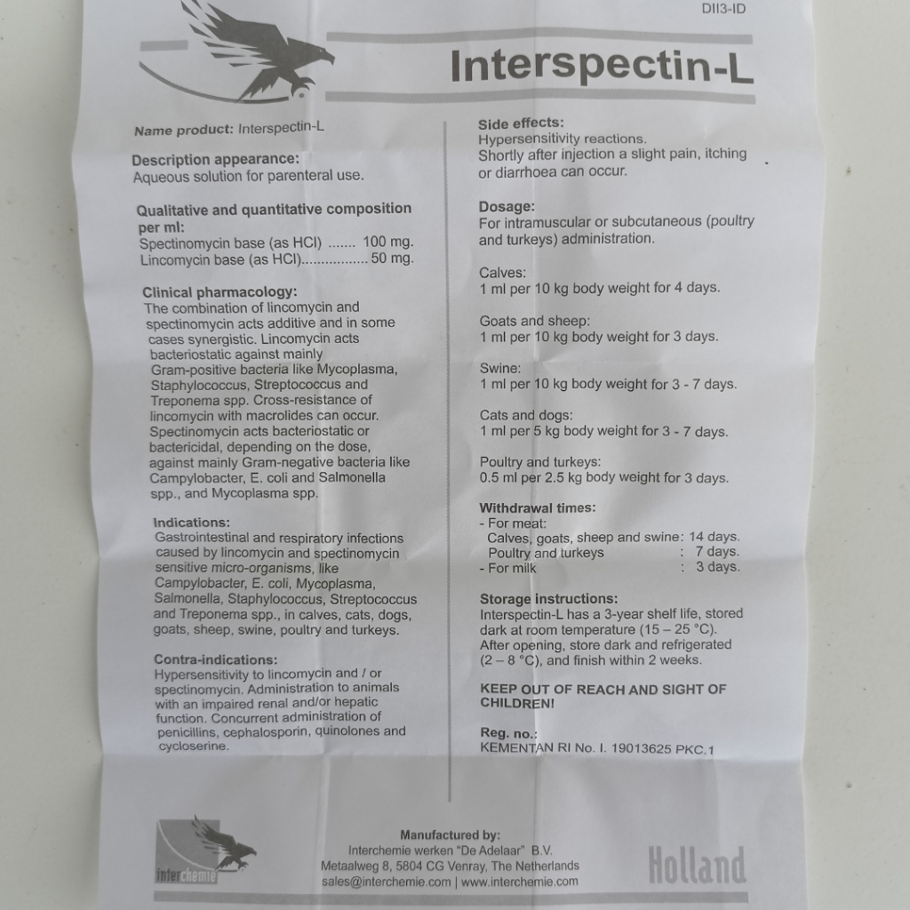 INTERSPECTIN L 100 ml | Injeksi Spectolin Spektolin | Like LS Injection &amp; Pantex Spectolin