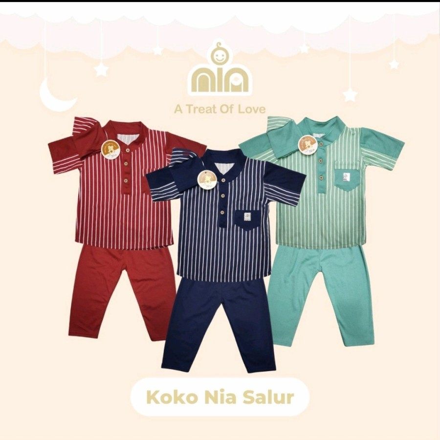 Baju koko bayi 6 12 bulan Setelan Koko Bayi Pakaian Muslim bayi laki