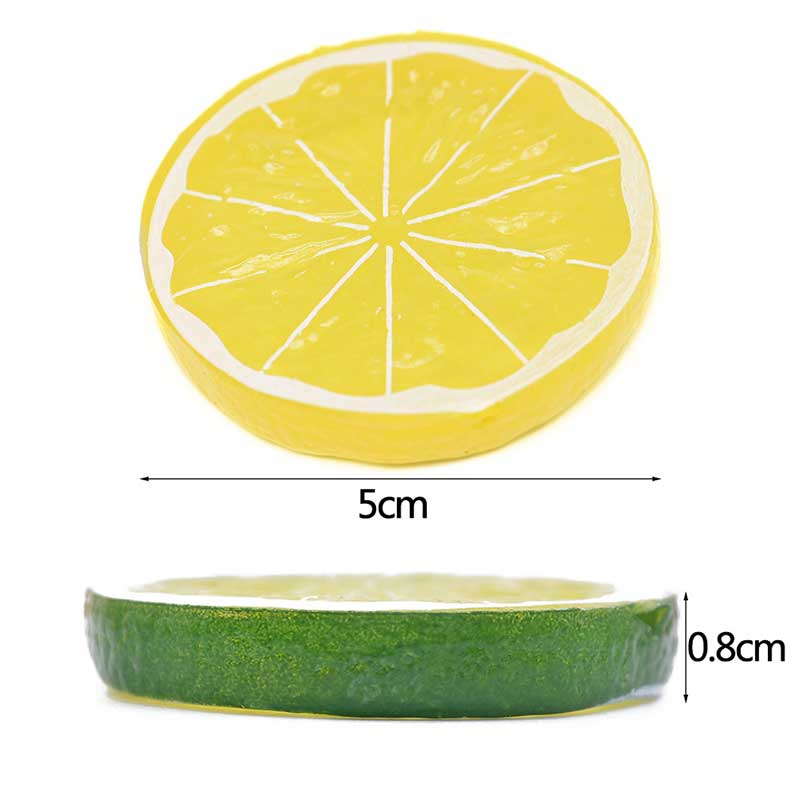 Artificial Lemon Slice 1:1 Fake Lemon Plastik Artifisial Untuk Fotografi Foto