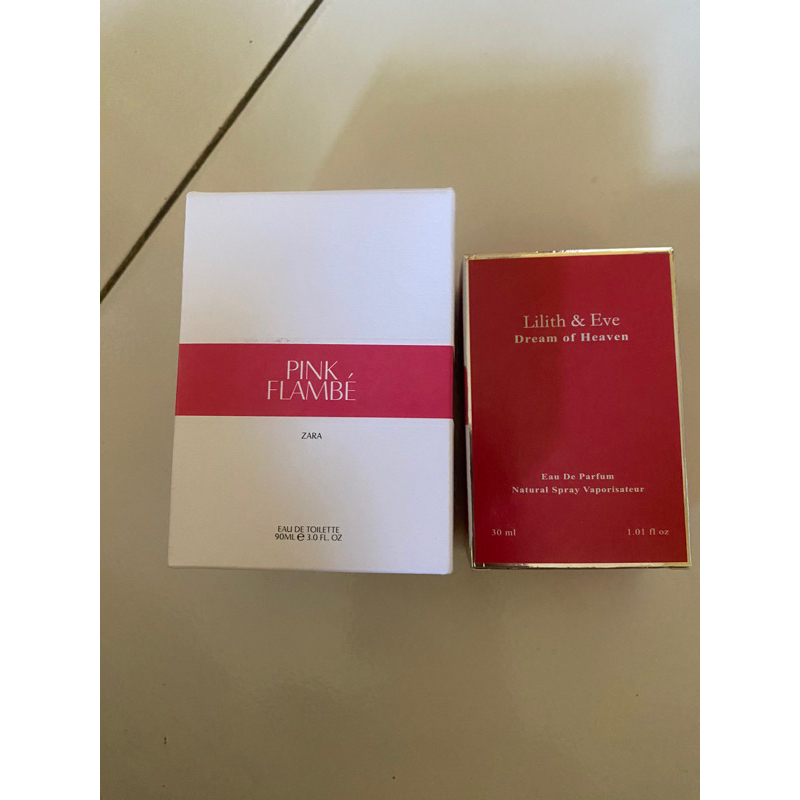 ZARA PERFUME pink flambe EDT 90ML lilith and eve dream of heaven