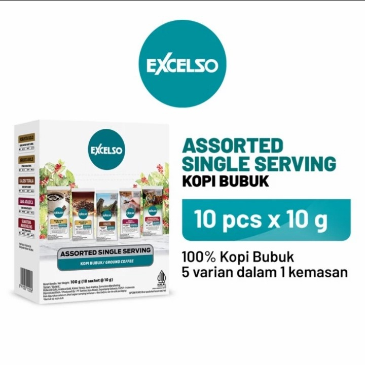 

Excelso Assorted Single Serving / Kopi Hitam Aneka Varian 10 's @10 gr