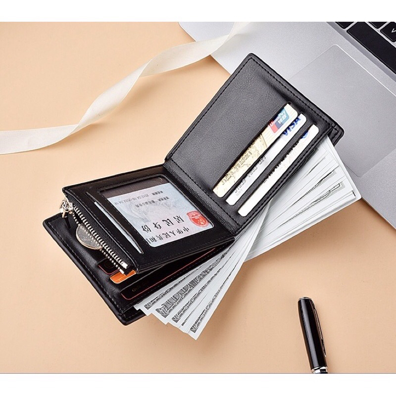 DEABOLAR DOMPET LIPAT PRIA KULIT PREMIUM IMPORT KECIL SLOT KARTU PENDEK MURAH COWOK ORIGINAL K3216-1