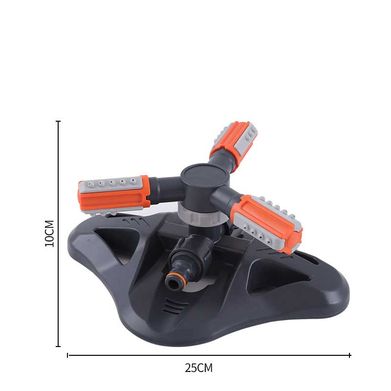 360° Rotating Automatic Garden Sprinkler Semprotan Air Outdoor Garden Lawn Rotating Sprinkler 3-Arm