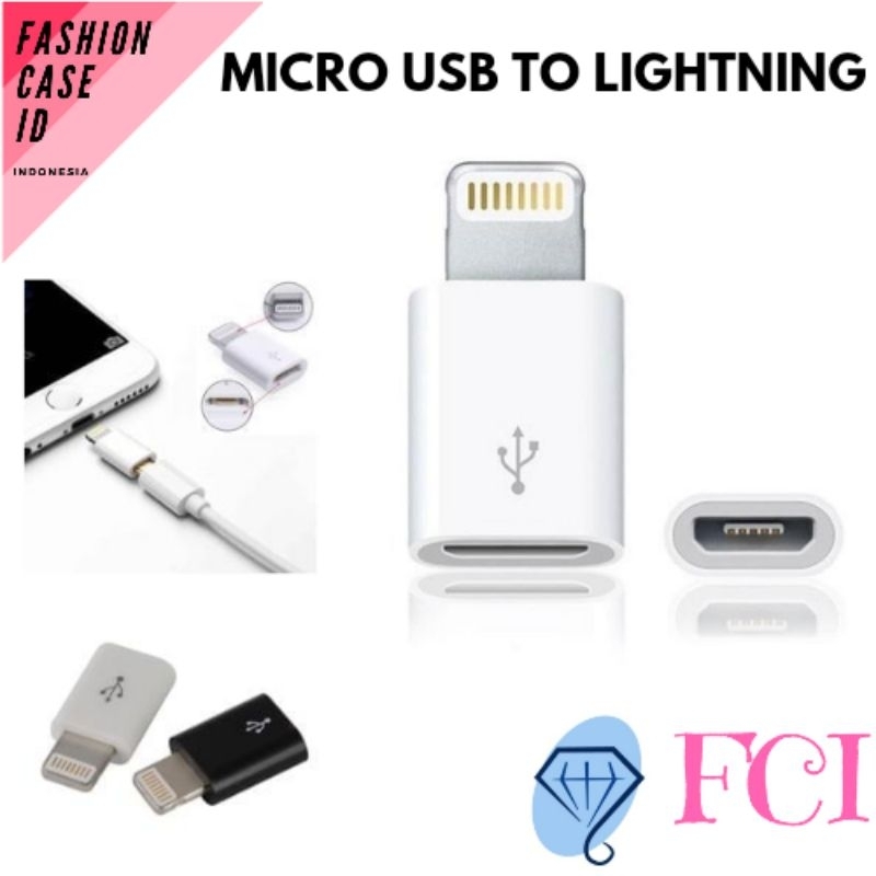 Connector Adapter Micro USB To Lightning iPhone iPad Konektor OTG Converter / Sambungan Iphone