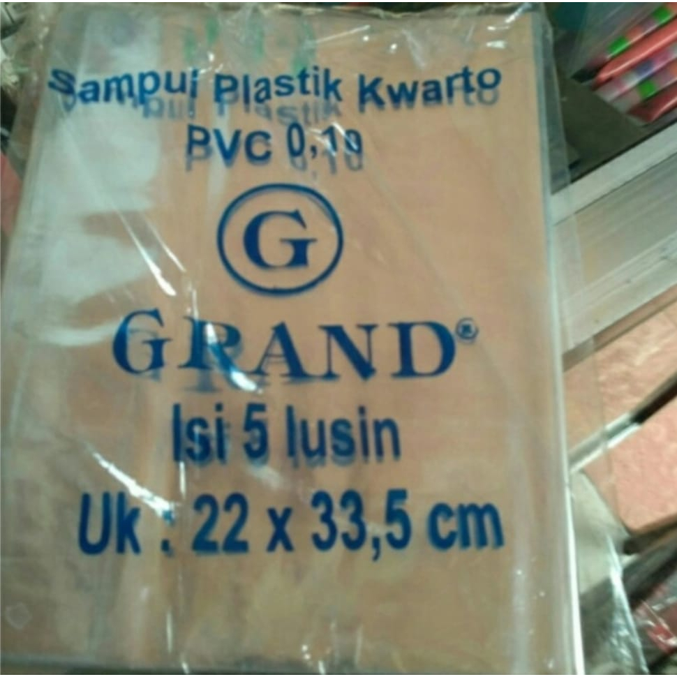 

Grand sampul plastik mika kwarto / Folio / Boxy / LKS - pack isi 10 lembar.