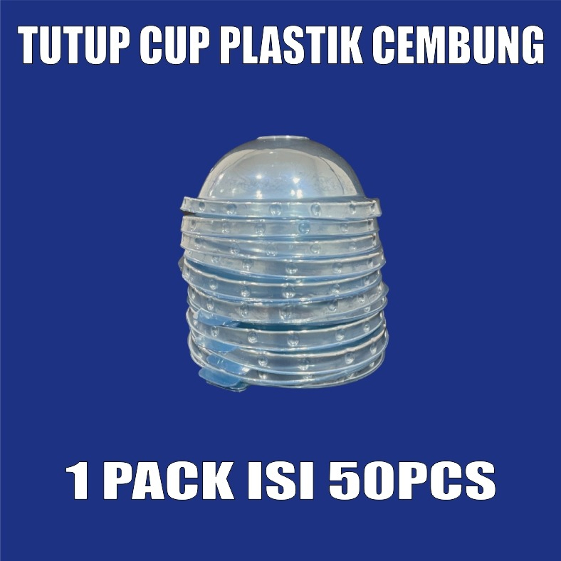 Lid Tutup Cembung Per Dus Untuk Gelas Plastik Oz Oval Rata Murah SBY