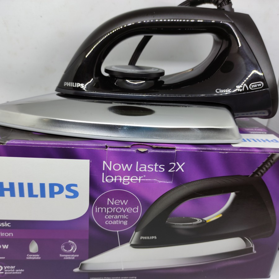 Setrika Philips HD 1173/80 Dry Iron Keramik Anti Gores