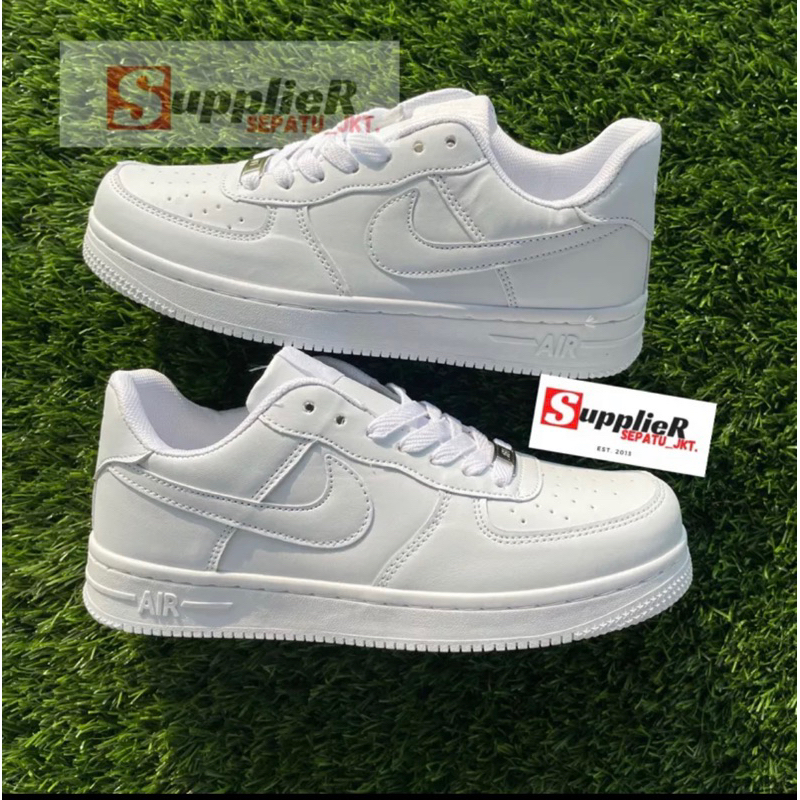 MAN &amp; LADIES SEPATU PUTIH NK AIR FORCE1 LV8 MID LOW SEPATU PUTIH POLOS