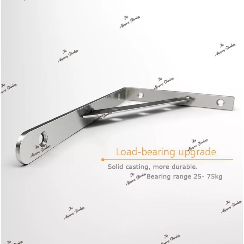 BRACKET SIKU DINDING 13CM×20CM× T:3MM STAINLESS SS 201-SIKU RAK(1 PCS)