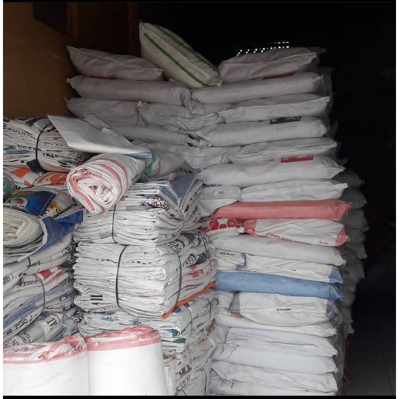 KARUNG PLASTIK BEKAS STIP MERAH BIRU 100KG