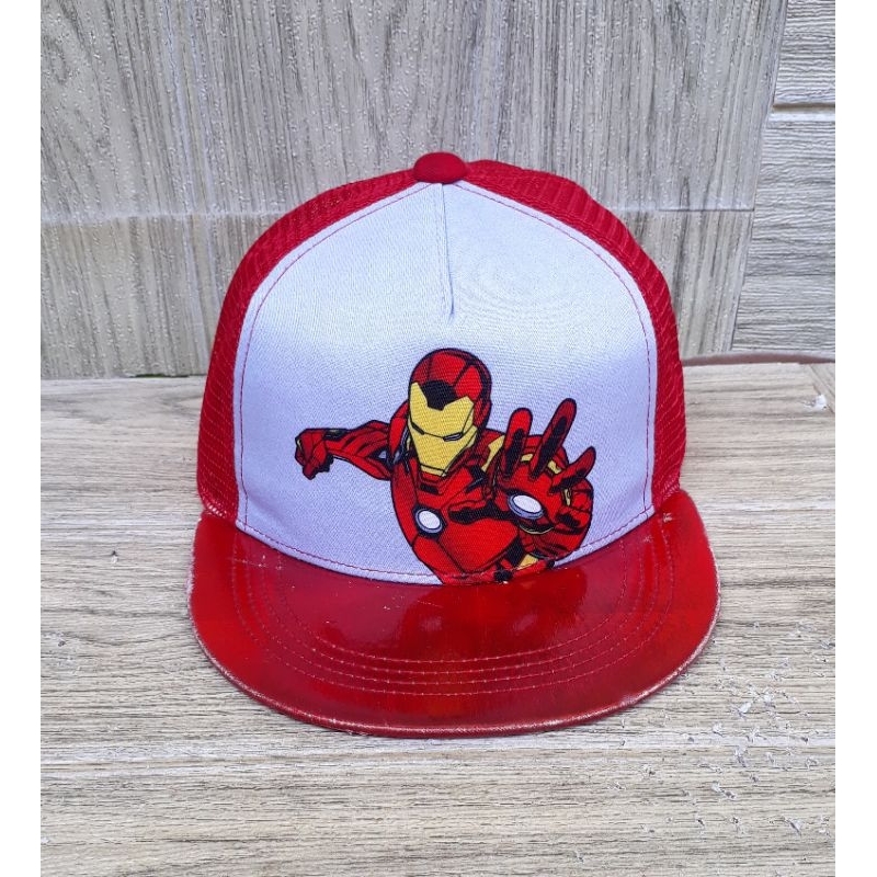 TOPI IRON MAN MARVEL ANAK 4/5TAHUN ORIGINAL SECOND