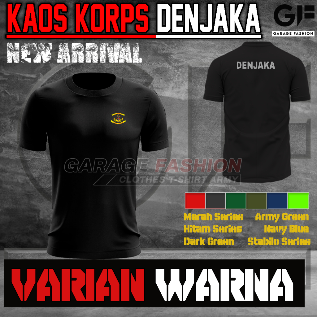 Kaos Olahraga DENJAKA / Baju Denjaka /  Kaos Denjaka / Baju Dryfit Denjaka / Kaos TNI / Kaos Pria / 