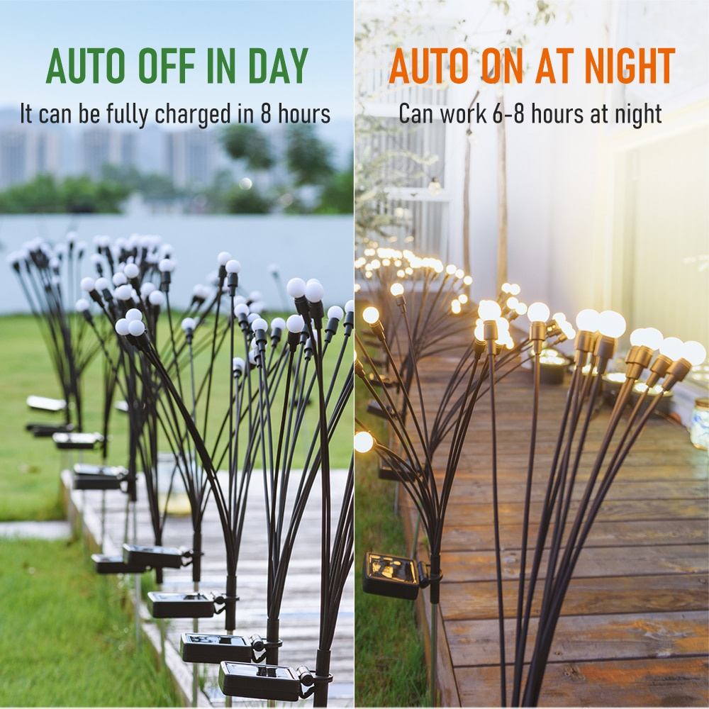 【COD】Solar LED Firefly Bergoyang Light Outdoor /Lampu Taman 10-Led Lampu Tenaga Surya Outdoor/Firefly Lawn Lampu/Lampu Lanskap Firework Festival Liburan Natal Lampu Lawn Lintasan Dekorasi