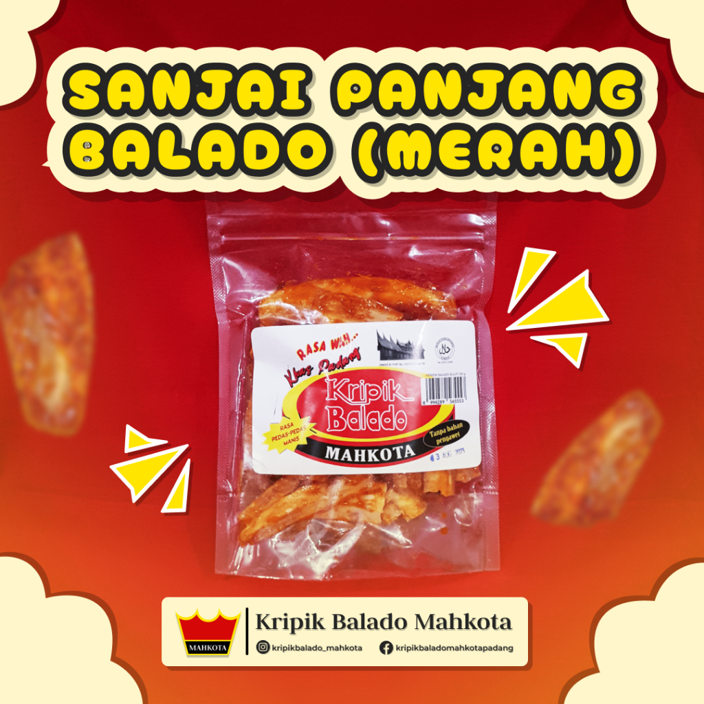 

Keripik Sanjai Balado (Panjang, Cabe Merah)
