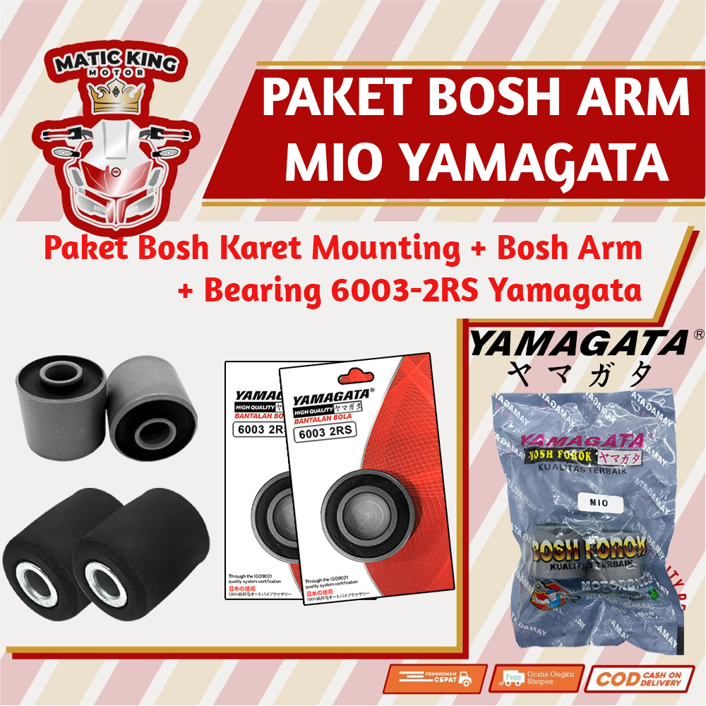 Bosh karet engine mounting arm sasis fork assy Yamaha Mio Sporty Smile soul J Fino X Ride GT Nouvo 110 115 Yamagata