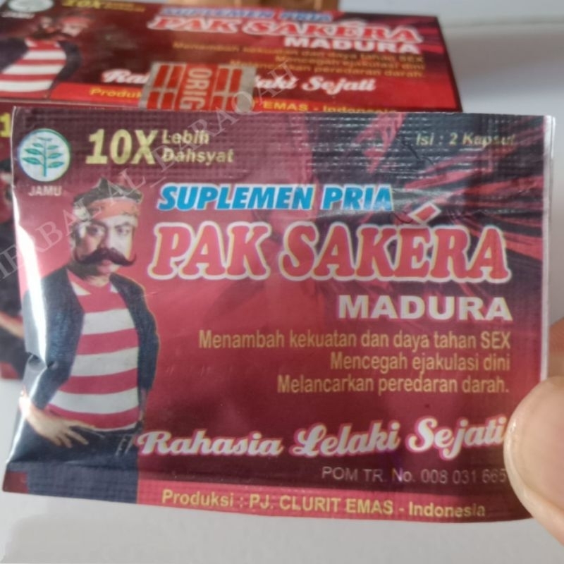 PAK SAKERA MADURA, Suplemen Pria Jamu Kuat Tahan Lama 1 Sachet