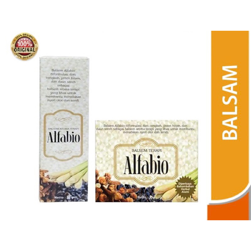 Alfabio Balsem Aroma Terapi 20gr / Alfa bio / Nyeri Otot / Nyeri Sendi / Keseleo / Masuk Angin