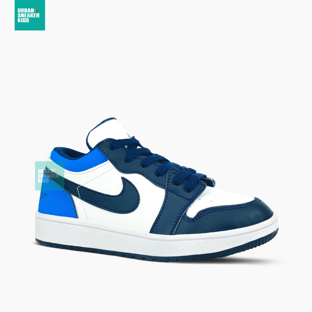 Sepatu Anak Laki Laki Putih Biru Navy Sneakers Import 26-35 - Urban Sneaker Kids