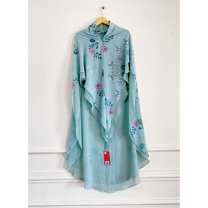 Khimar sisesa ghaliya mint green