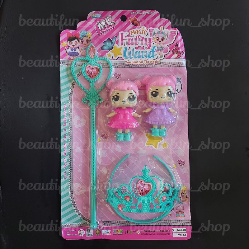 Mainan mahkota tongkat peri anak boneka lol mini hadiah ultah anak perempuan | mainan anak perempuan