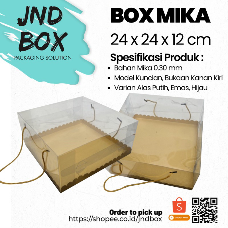 Box Mika Doskue 24 x 24 x 12 cm (Min Order 2 Pcs)