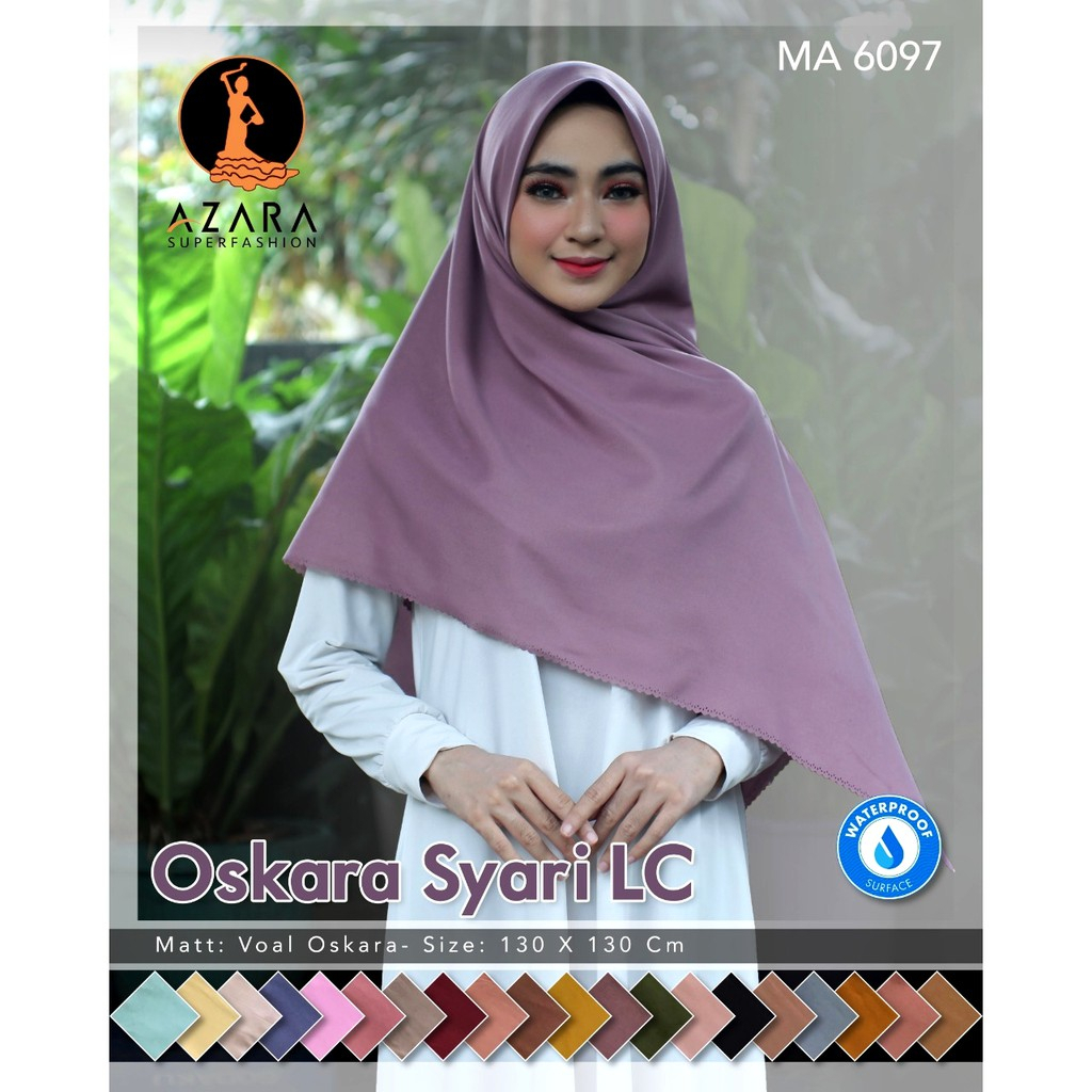 Pilih Warna Azara Hijab Segiempat Oskara Syari Polos LC