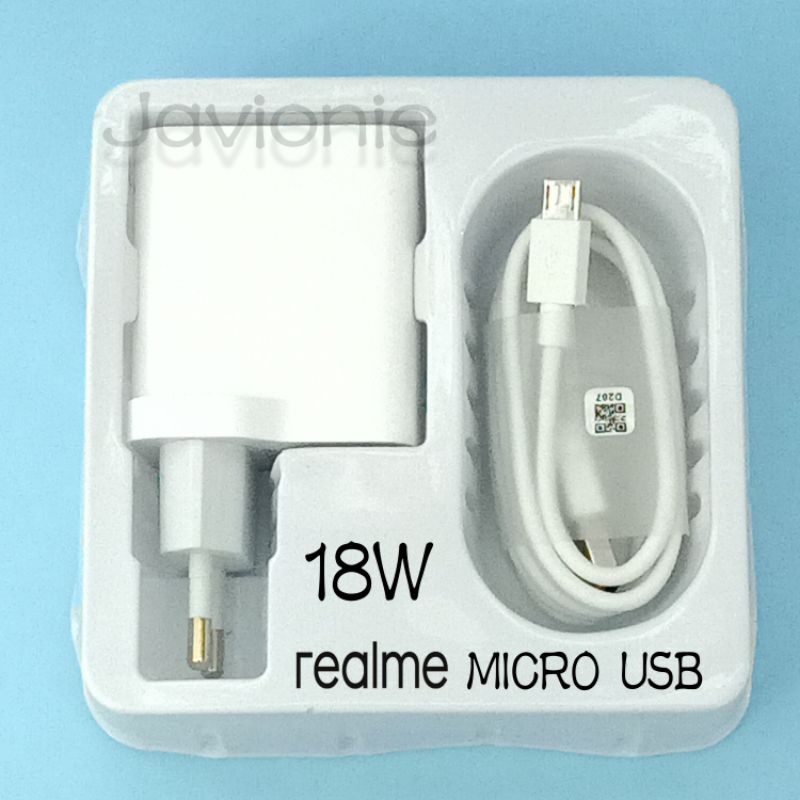 Adaptor Kepala Charger Casan Cas Realme Narzo 50i PRIME Original Fast Charging Micro USB 10W 18W 20W