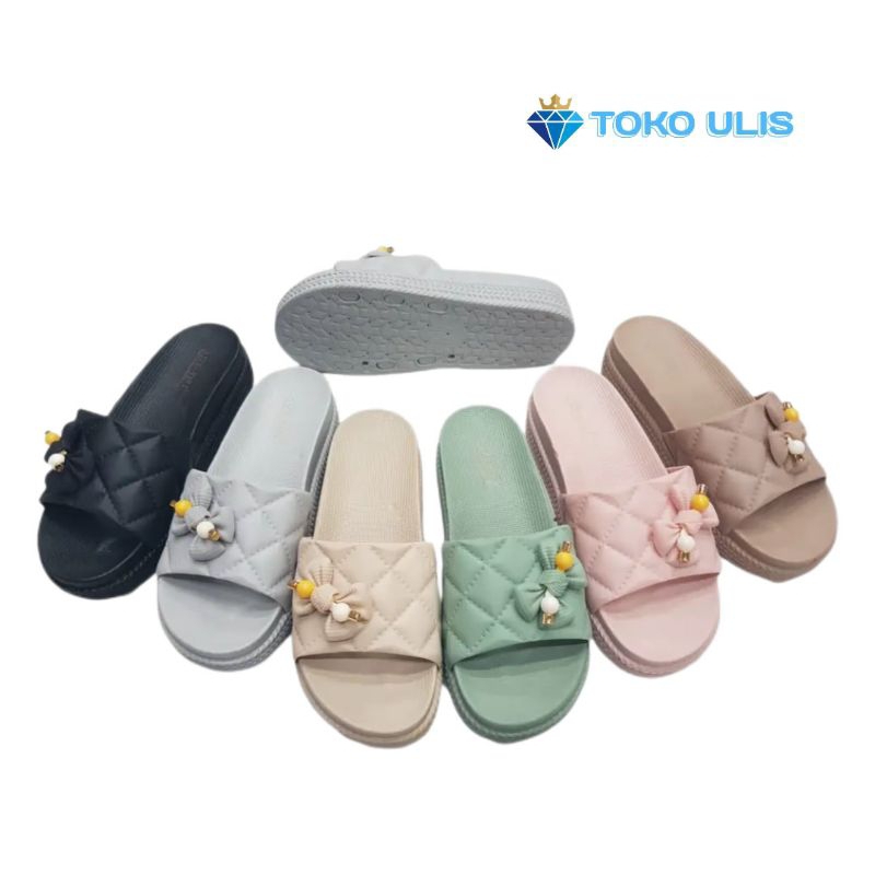 Bara Bara Sandal Karet Jelly Wanita Motif Pita