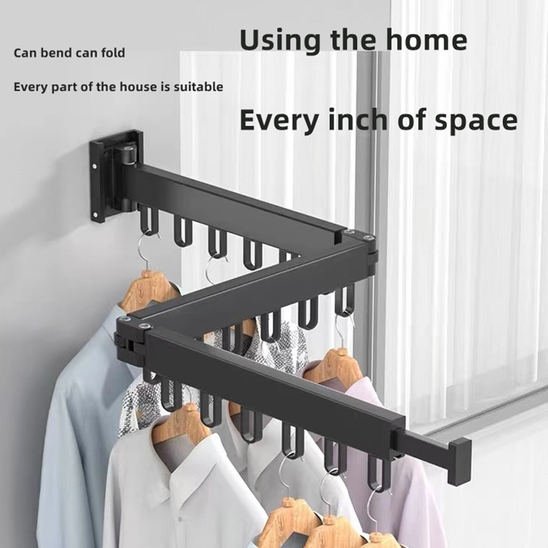 Jemuran Dinding Baju Folding Drying rack hanger aluminium jemuran Lipat Gantung Melipat Portabel Jemuran Rak MMY pengeringan untuk pakaian