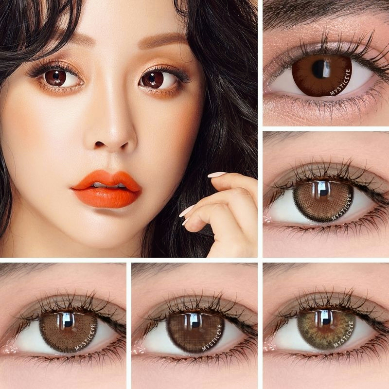 [✅COD] MYSTICEYES SOFTLENS BROWN SERI LENSA KONTAK NORMAL