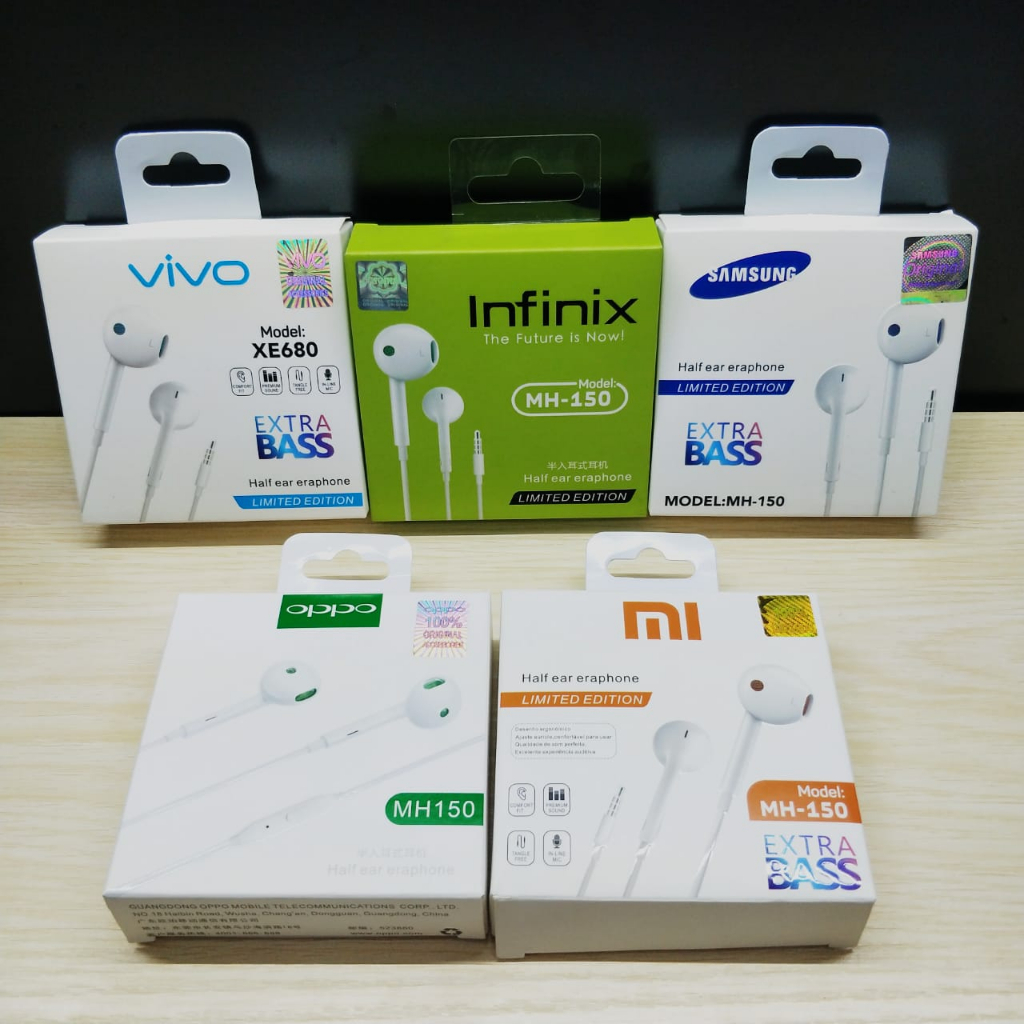 HF MH150 SAMSUNG/OPPO/VIVO/XIAOMI/INFINIX original future sound limited edition BY SMOLL
