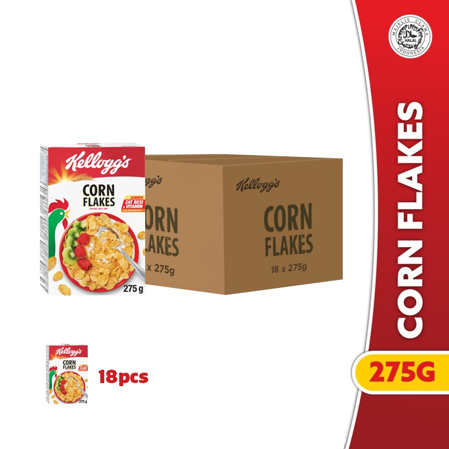 

[CARTON DEALS] Kelloggs Corn Flakes Sereal 275g x 18pcs