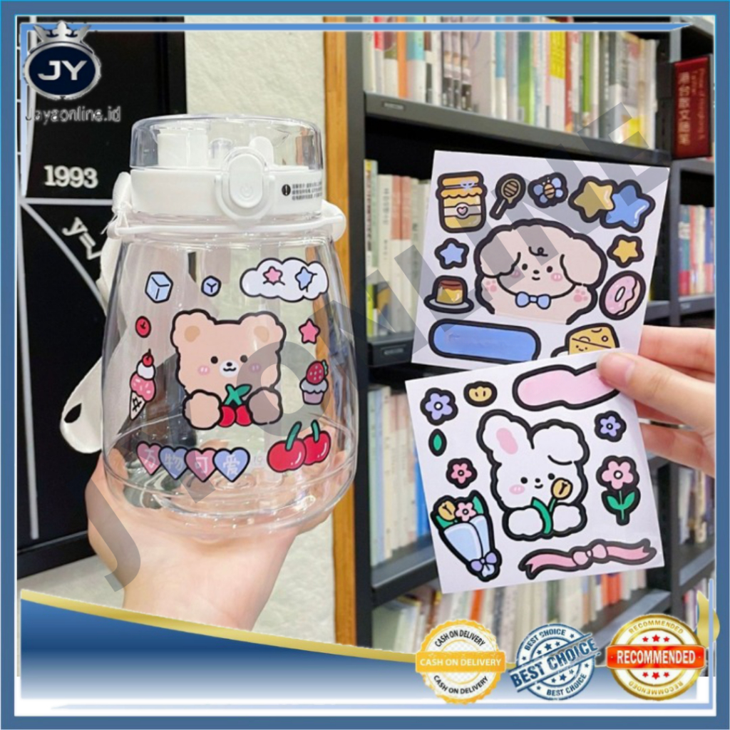 JY Stiker Tumbler Anti Air Aesthetic Design DIY/Stiker 2D Botol minum aksesoris Bottle Tempelan / Diary book Sticker deco Hp,Laptop, Case buku Kulkas