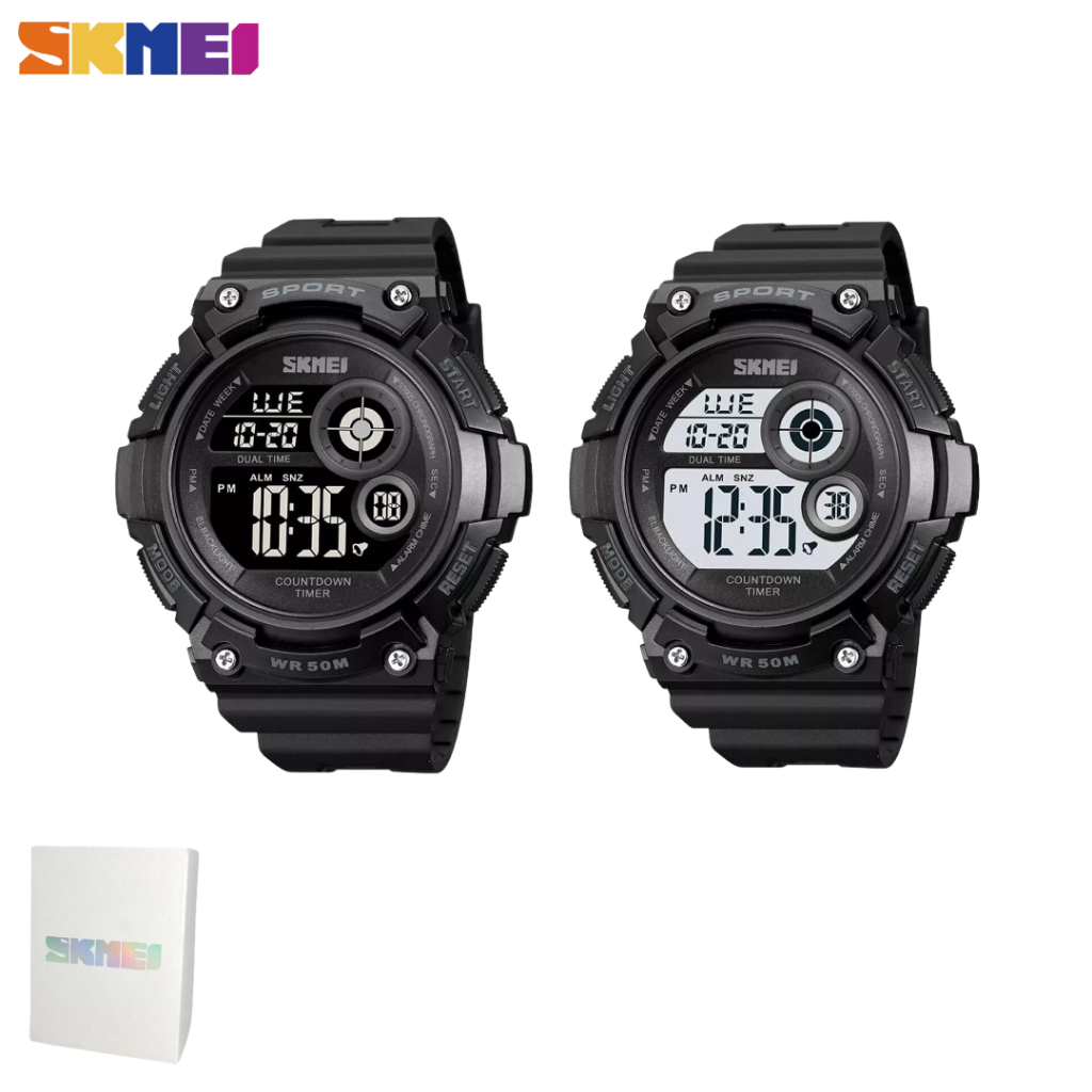 [COD] Jam Tangan Remaja Pria SKMEI Digital Sporty Stopwatch Alarm Tanggal Hari Water Rsist / Tahan Air