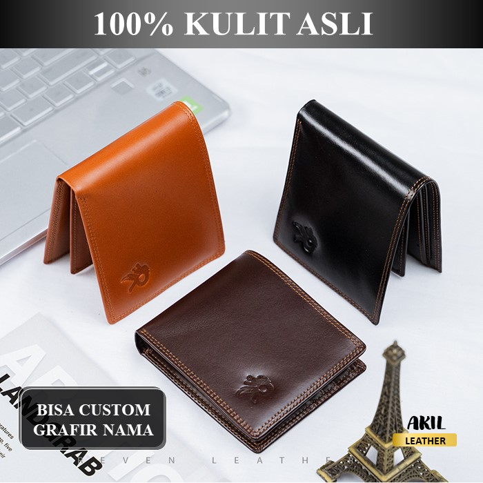 Dompet Lipat Kulit Pria Branded Reven Atlas Leather Wallet Bahan 100% Kulit Sapi Asli Original Premium Cowok Keren Terbaru