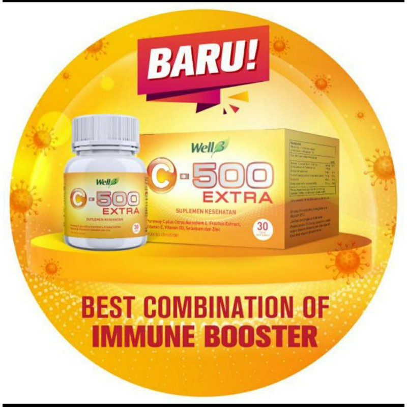 Well 3 CNI C500 Ekstra Ester C Plus CNI Vitamin C Ph Netral Aman Bagi Lambung Suplemen Untuk Meningk