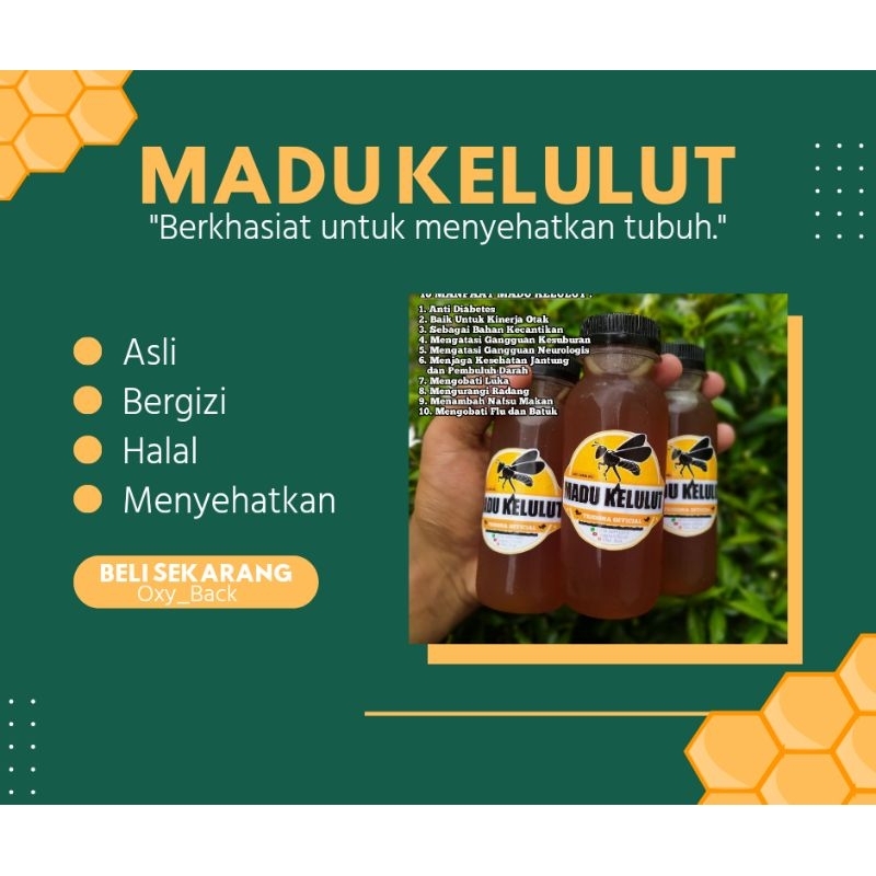 

Madu Kelulut 500ml dan 1 Liter